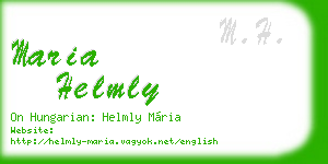 maria helmly business card