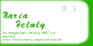 maria helmly business card